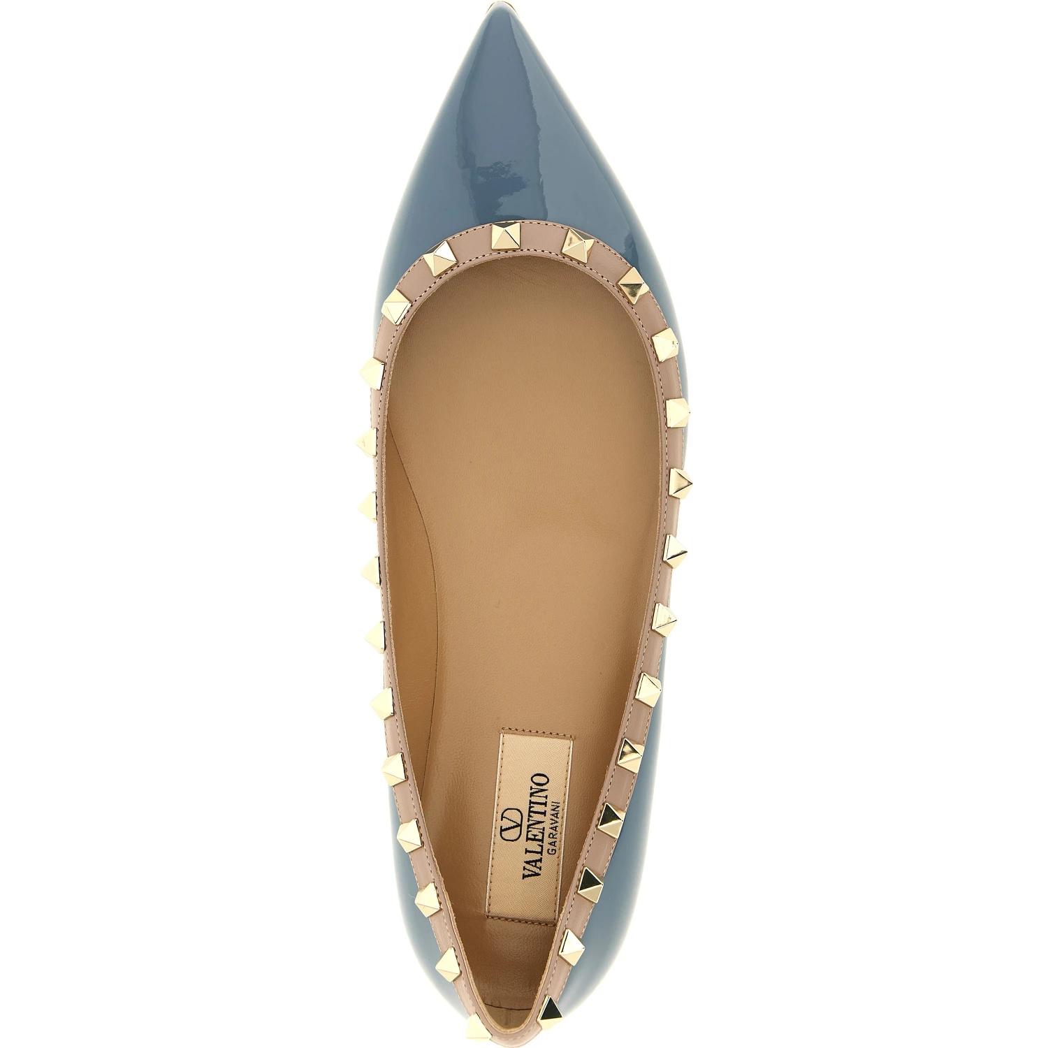 Gray Leather Ballet Flats