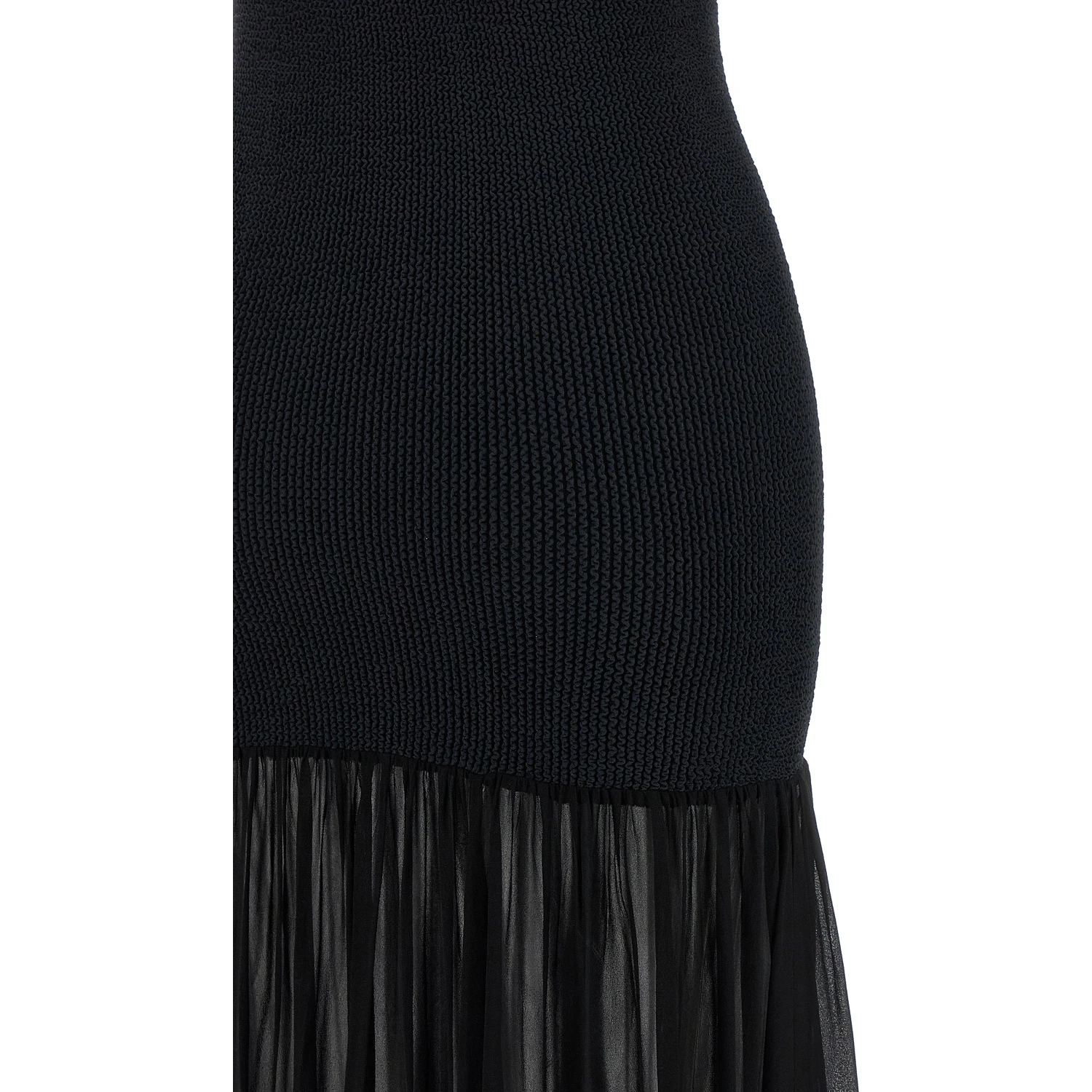 Black Polyamide Long Dress