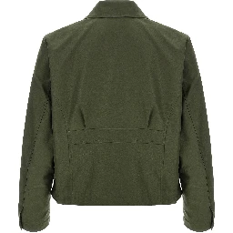 Bicolor Polyester Full-Length Jacket