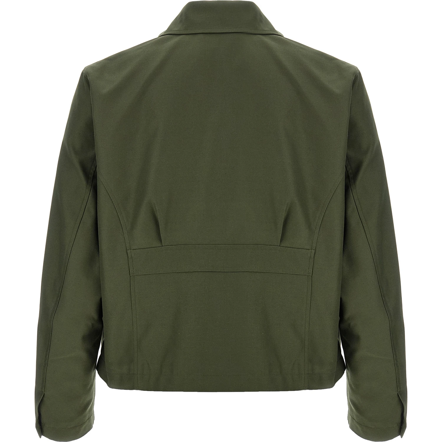 Bicolor Polyester Full-Length Jacket