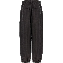 Brown Silk Athletic Pants