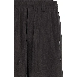 Brown Silk Athletic Pants