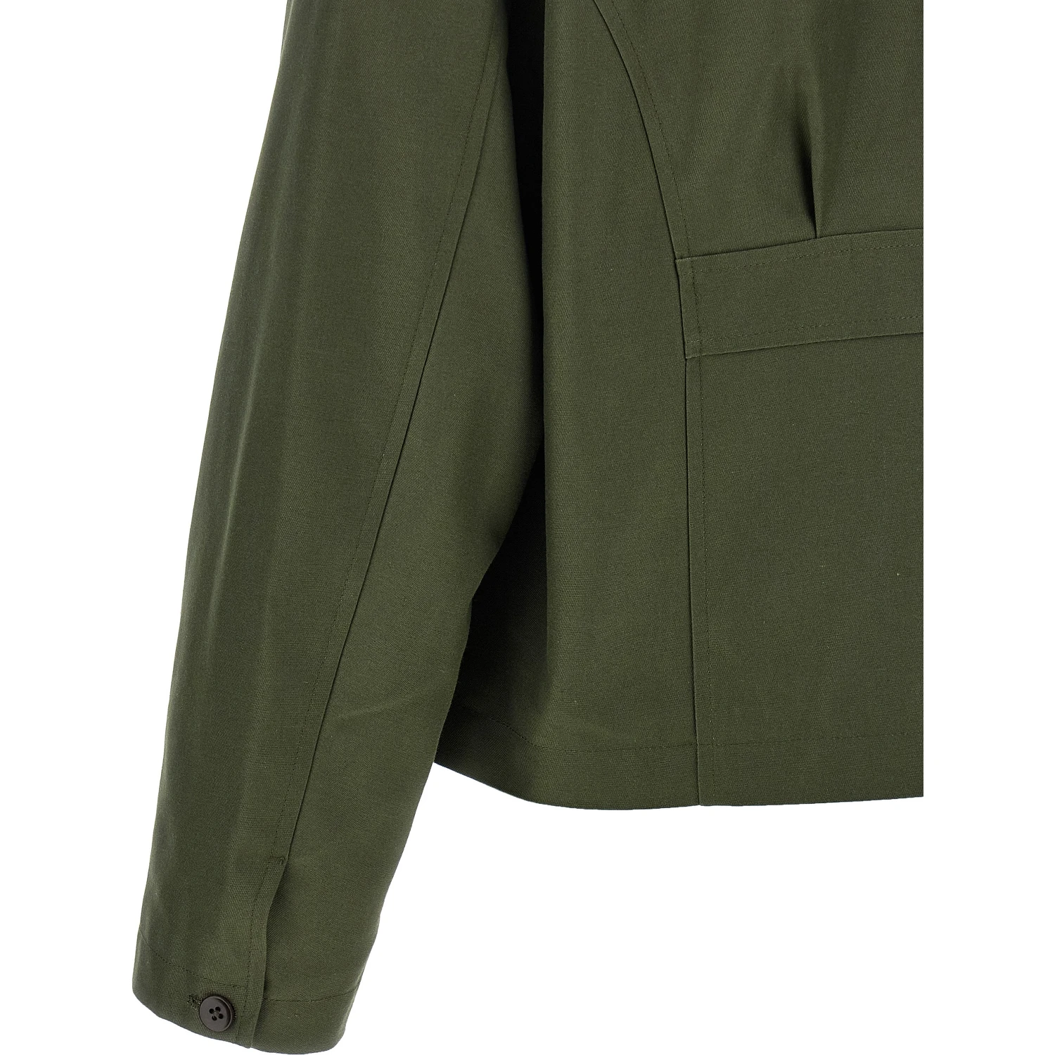 Bicolor Polyester Full-Length Jacket