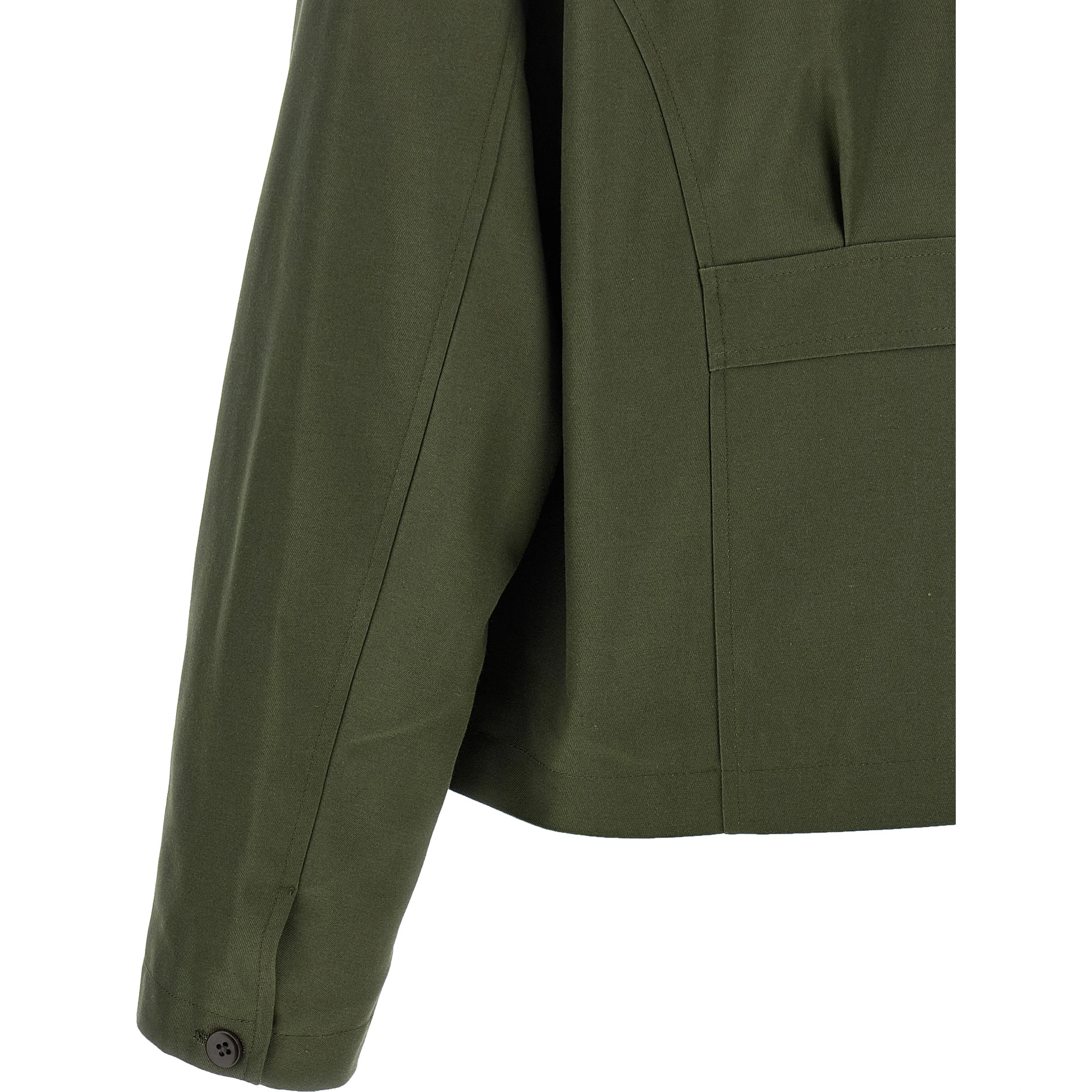 Bicolor Polyester Full-Length Jacket