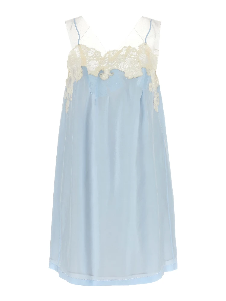 Blue Copper Short Dress