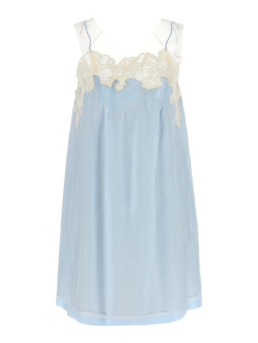Blue Copper Short Dress