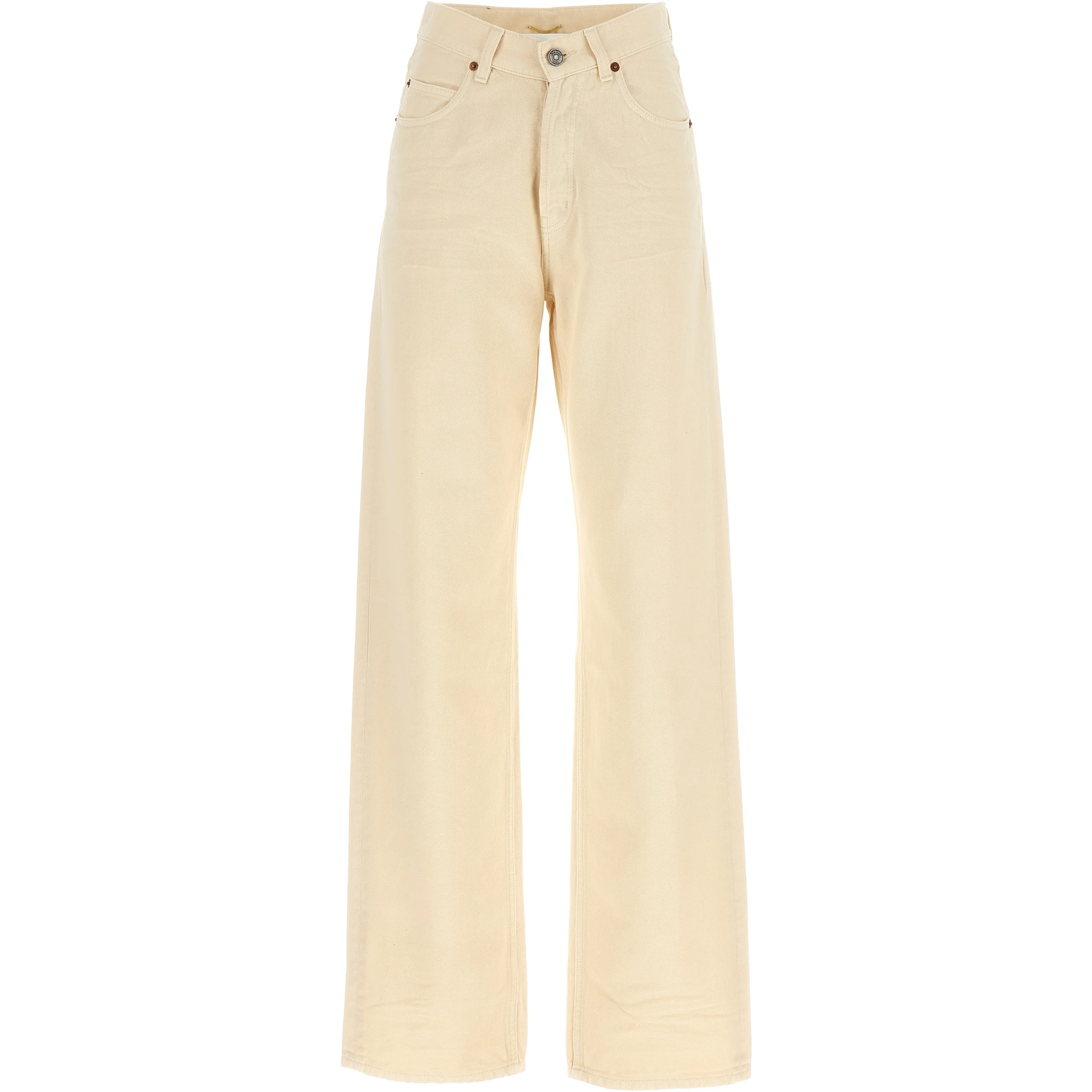Beige Cotton Jeans Denim