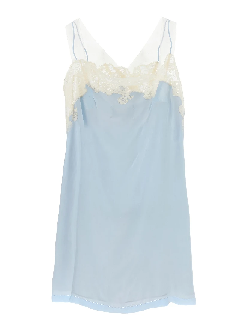 Blue Copper Short Dress