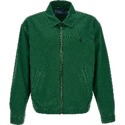 Bicolor Cotton Full-Length Jacket