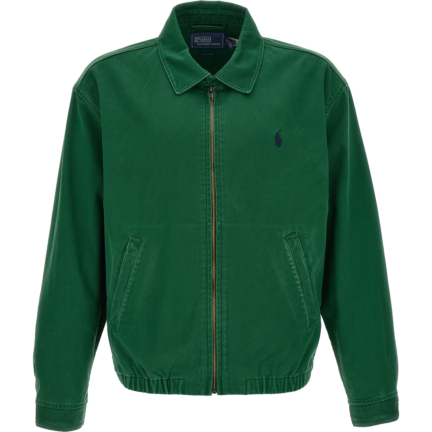Bicolor Cotton Full-Length Jacket