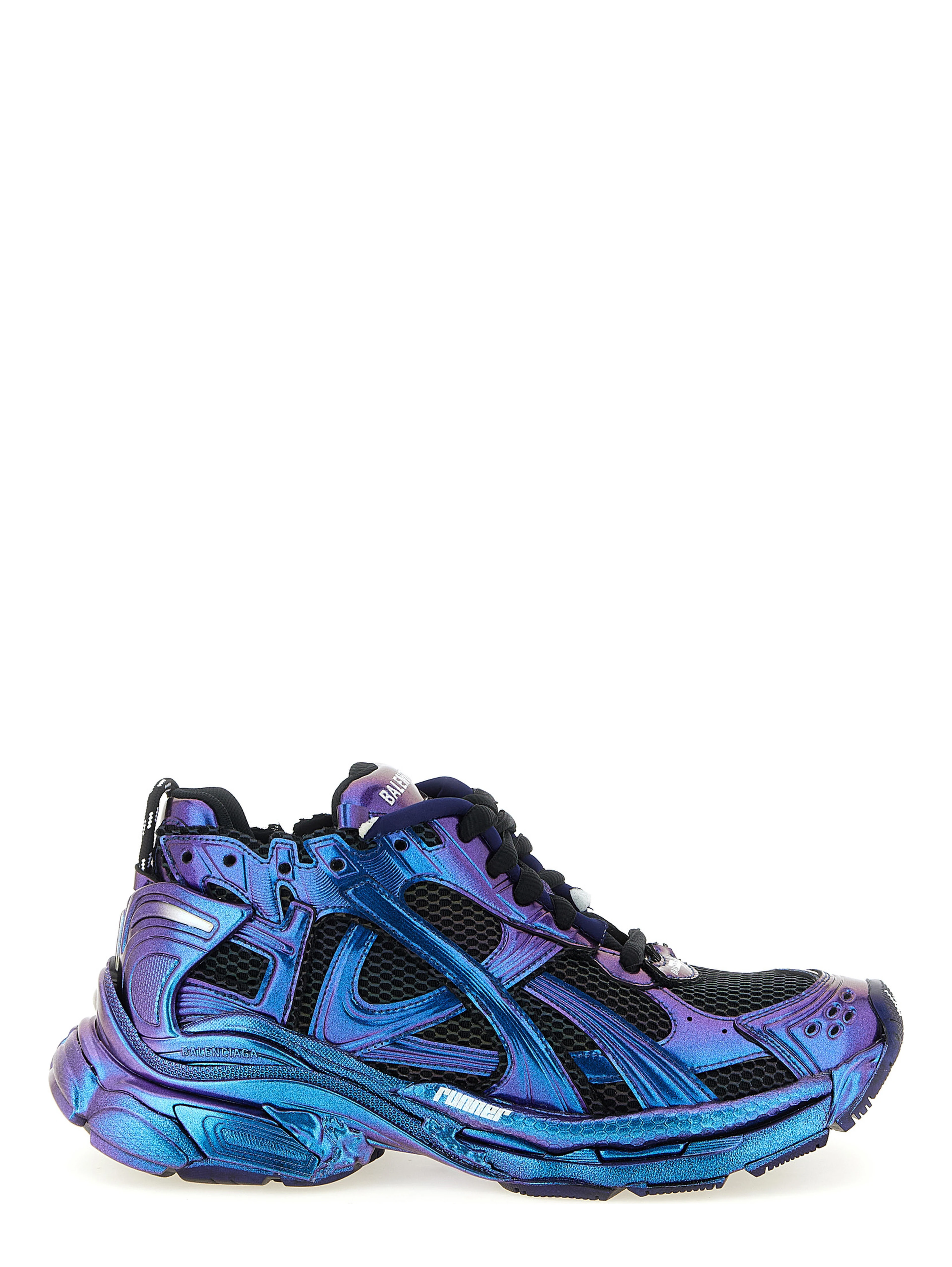 Blue Polyethylene Athletic Sneakers