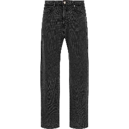 Gray Organic Cotton Straight-Leg Jeans