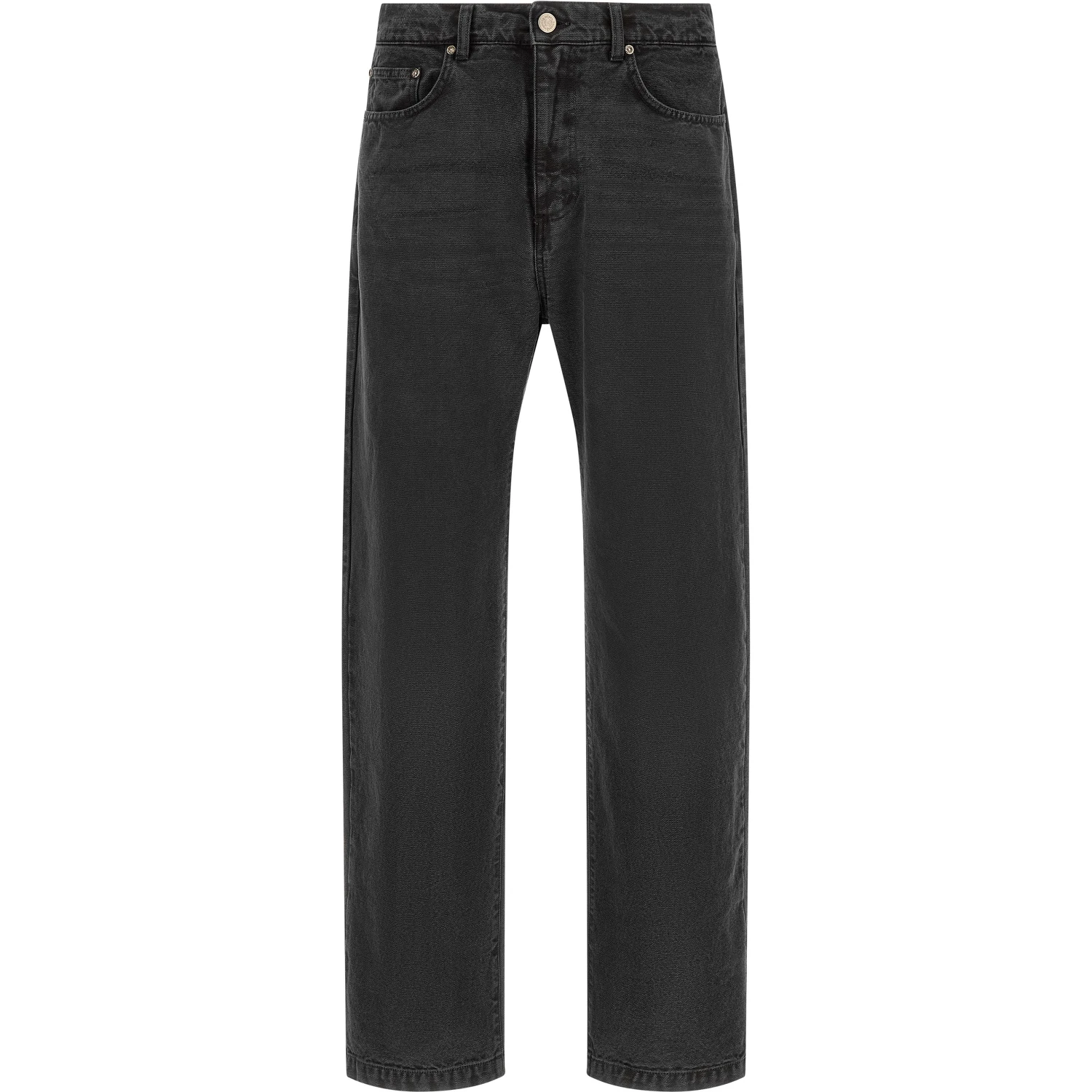 Gray Organic Cotton Straight-Leg Jeans