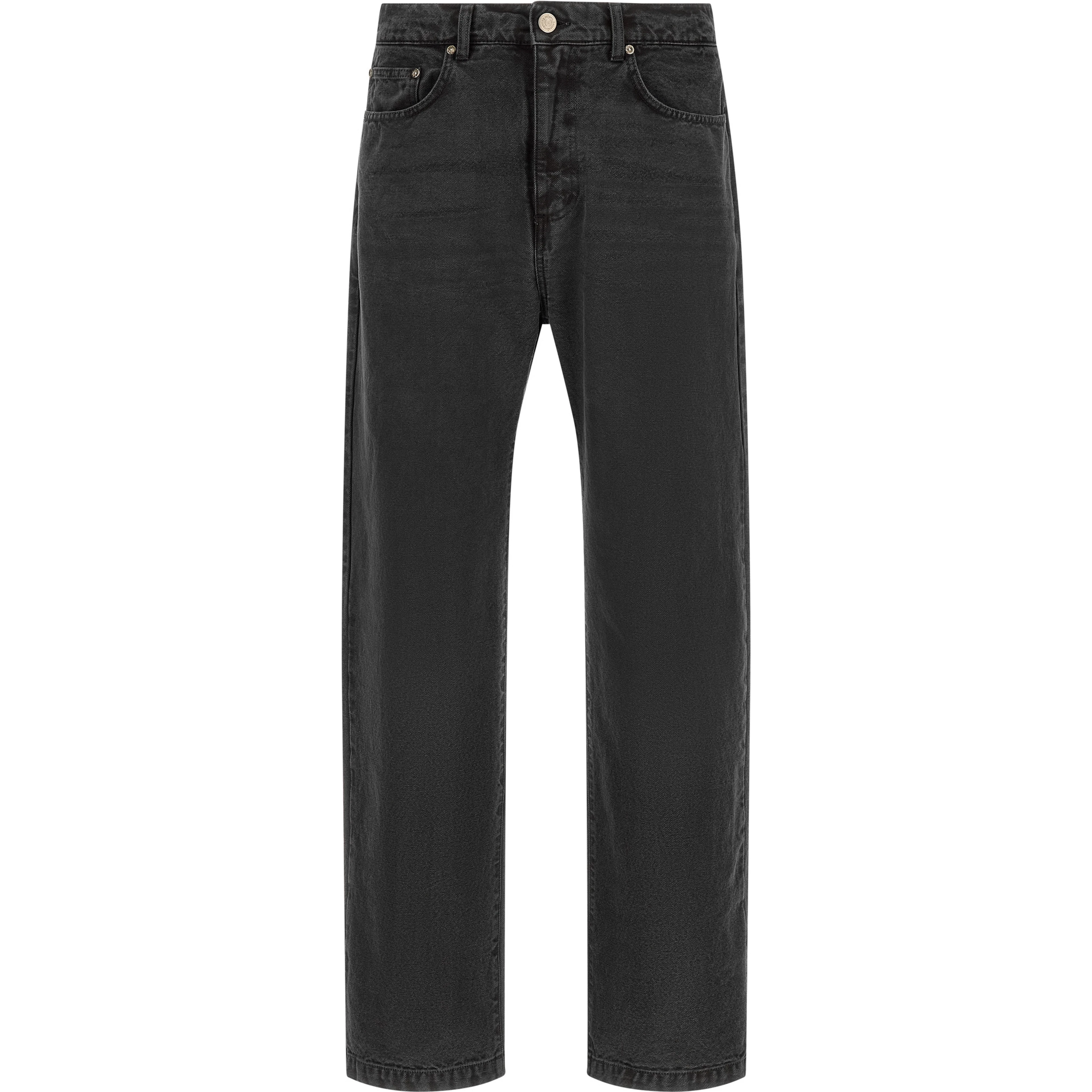 Gray Organic Cotton Straight-Leg Jeans