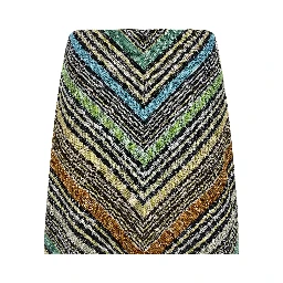 Multicolor Viscose Long Skirt