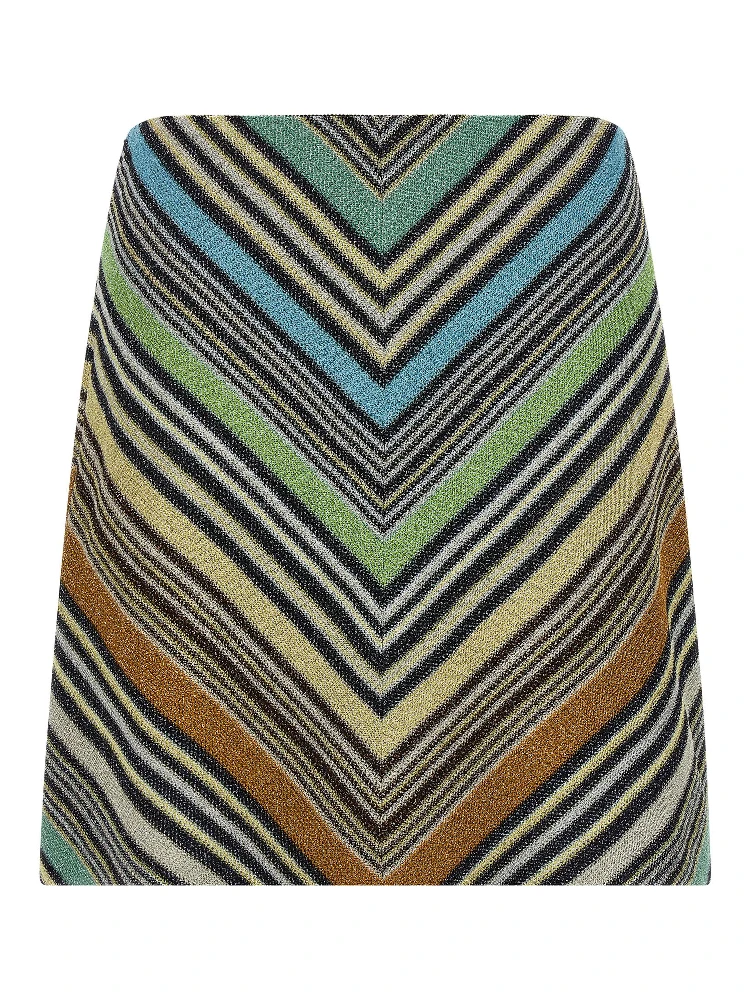 Multicolor Viscose Long Skirt