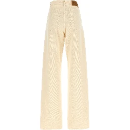 Beige Cotton Jeans Denim