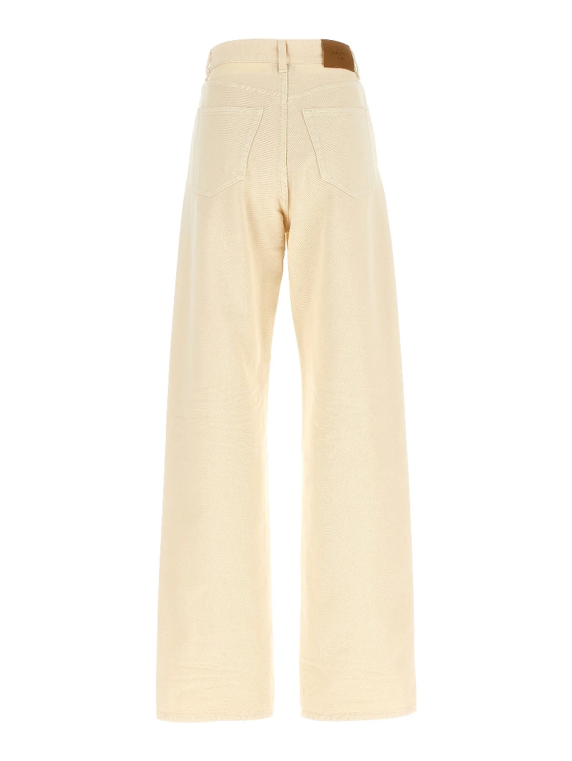 Beige Cotton Jeans Denim
