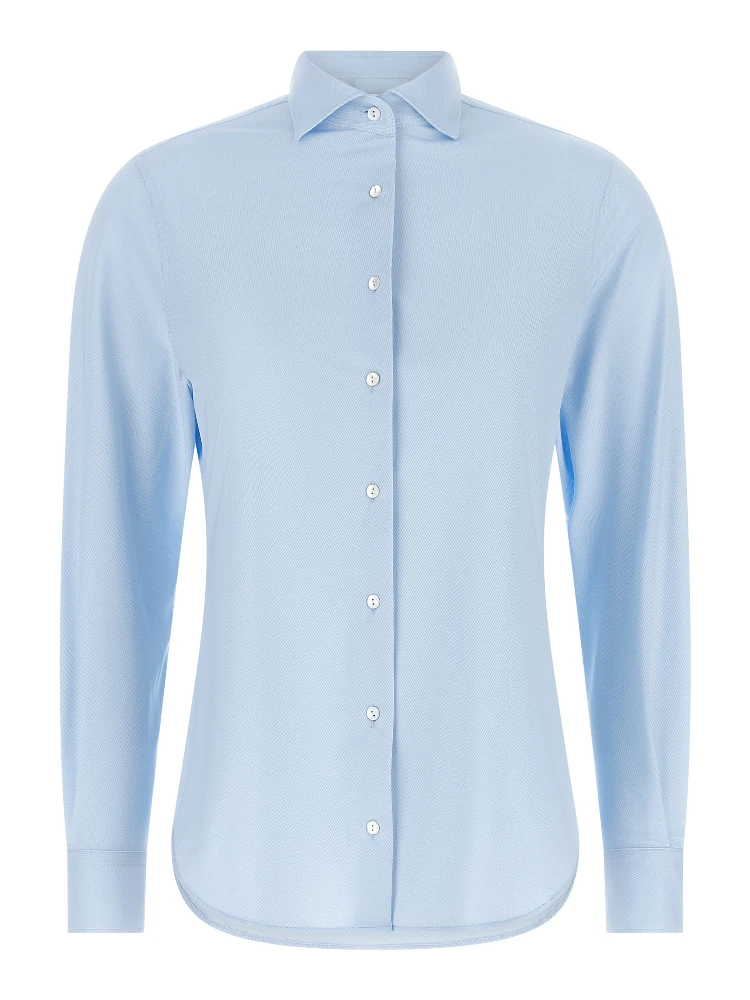 Blue Polyamide Blouse