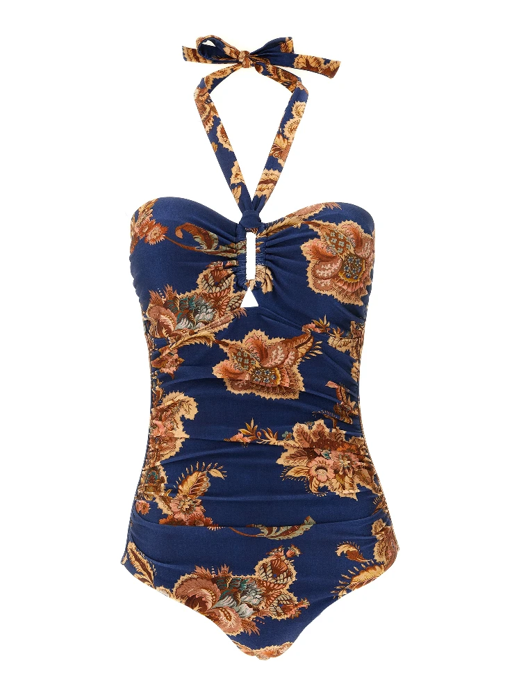 Multicolor Polyamide One-Piece Swimsuit