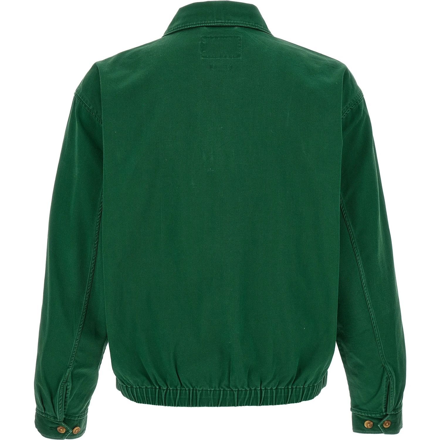 Bicolor Cotton Full-Length Jacket