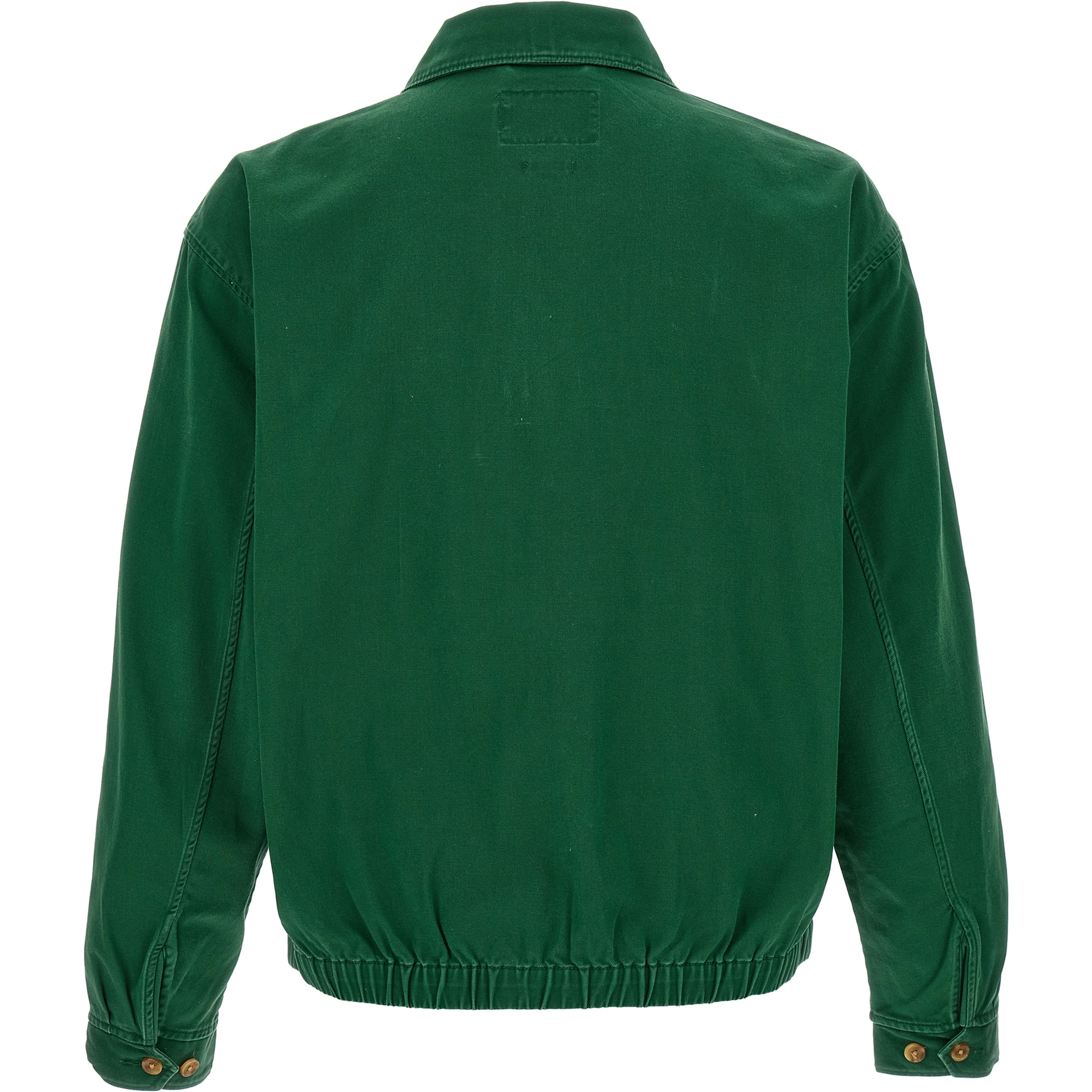 Bicolor Cotton Full-Length Jacket
