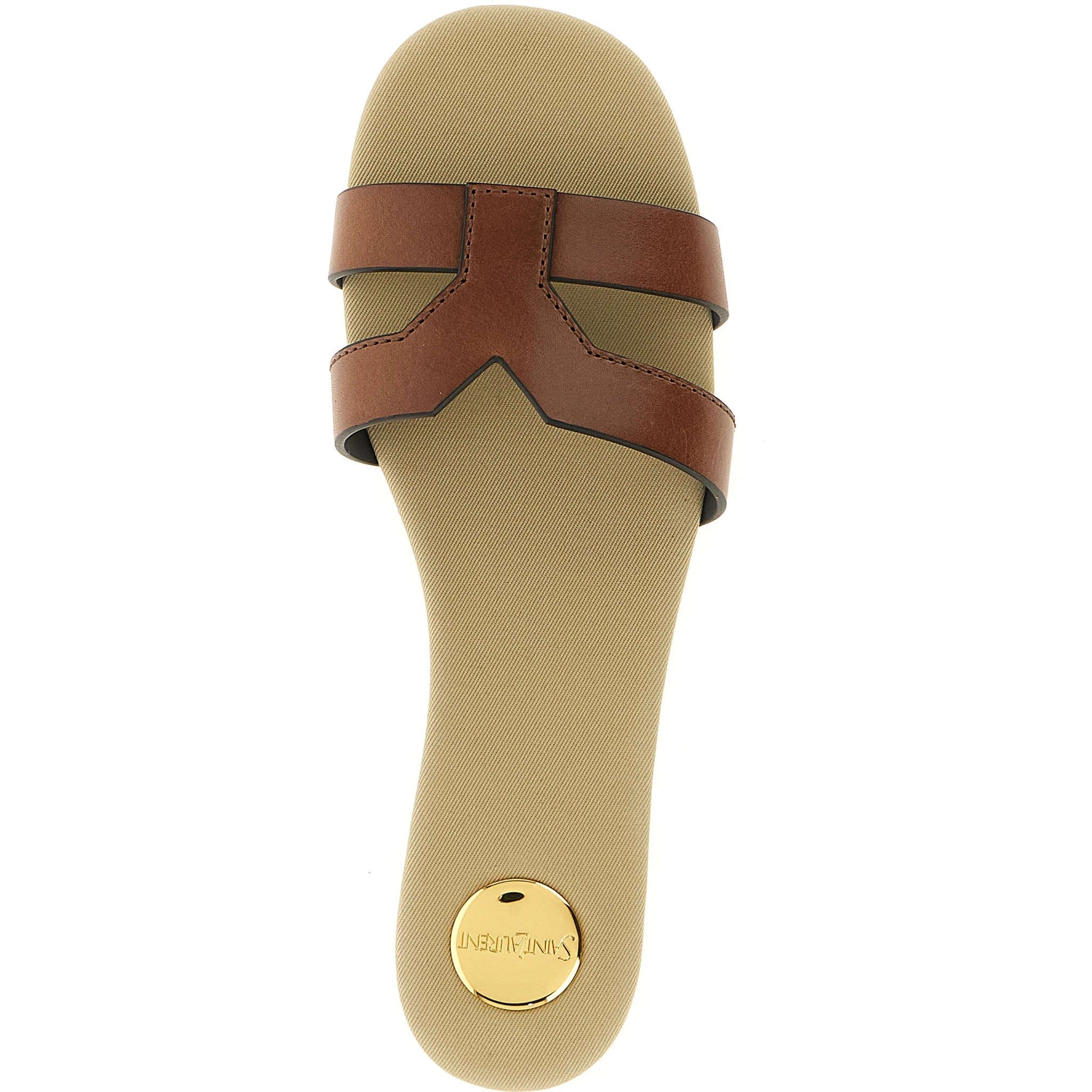 Brown Calfskin Slides
