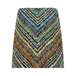 Multicolor Viscose Long Skirt