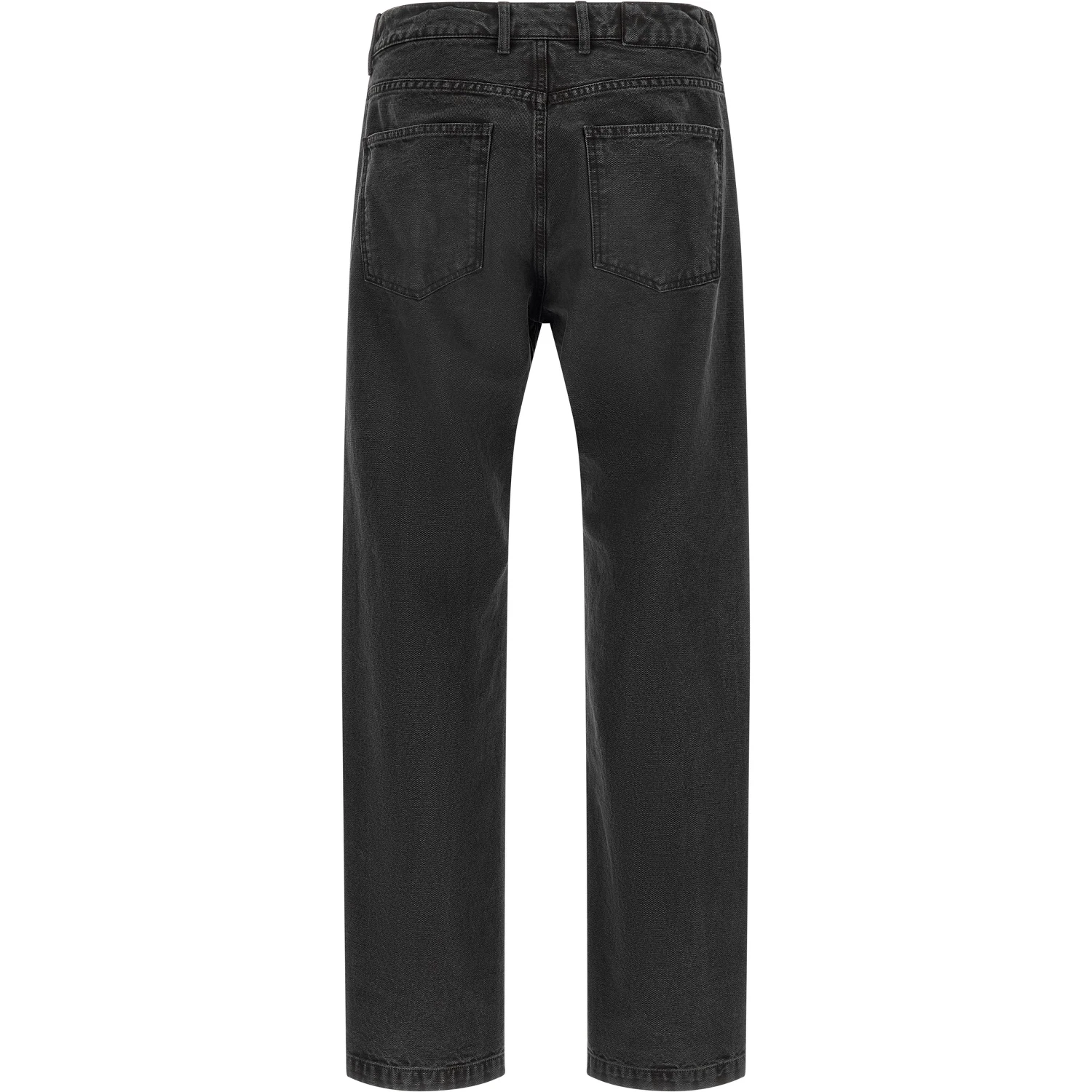 Gray Organic Cotton Straight-Leg Jeans