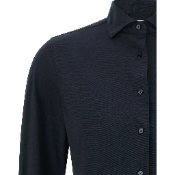 Blue Polyamide Blouse