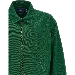 Bicolor Cotton Full-Length Jacket