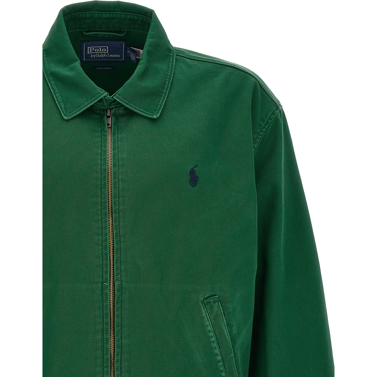 Bicolor Cotton Full-Length Jacket