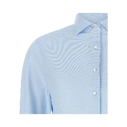 Blue Polyamide Blouse