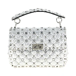 Silver Lamb Leather Shoulder Bag