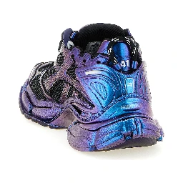 Blue Polyethylene Athletic Sneakers