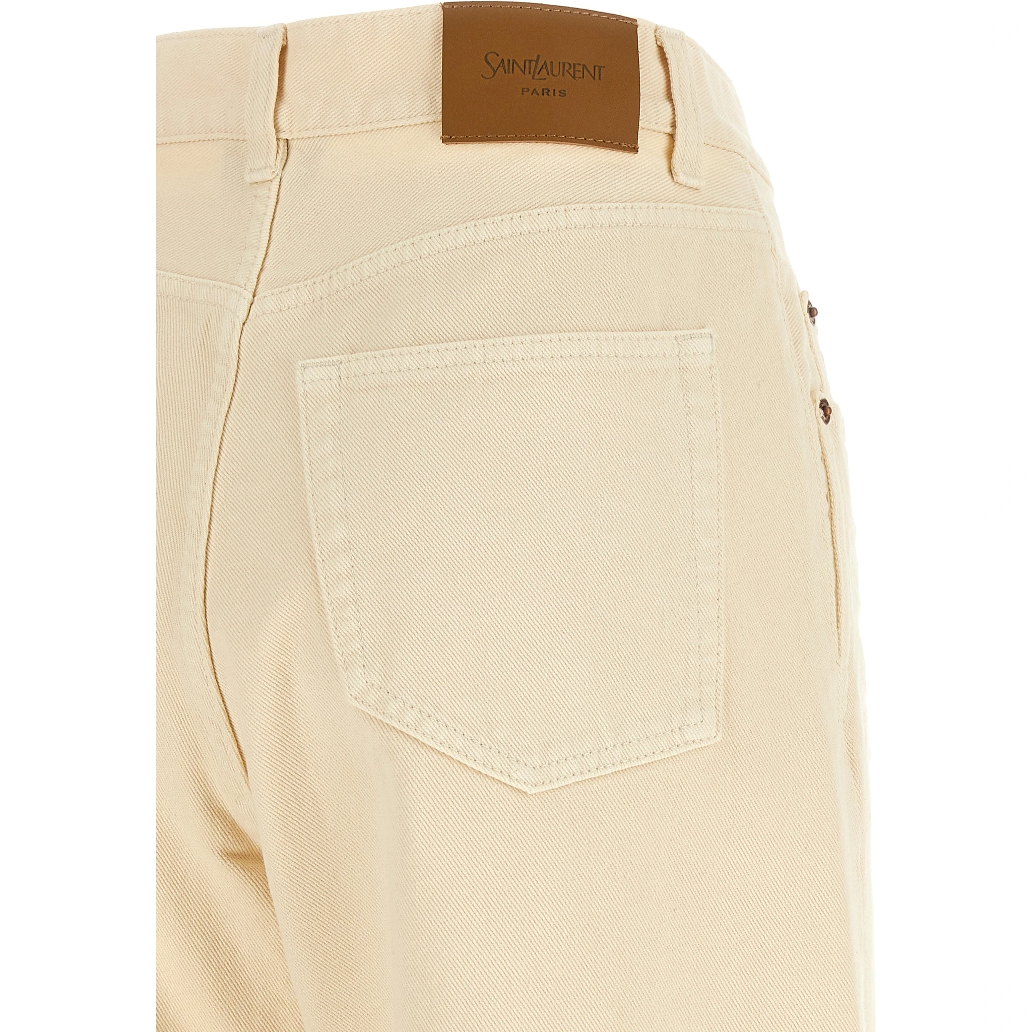 Beige Cotton Jeans Denim