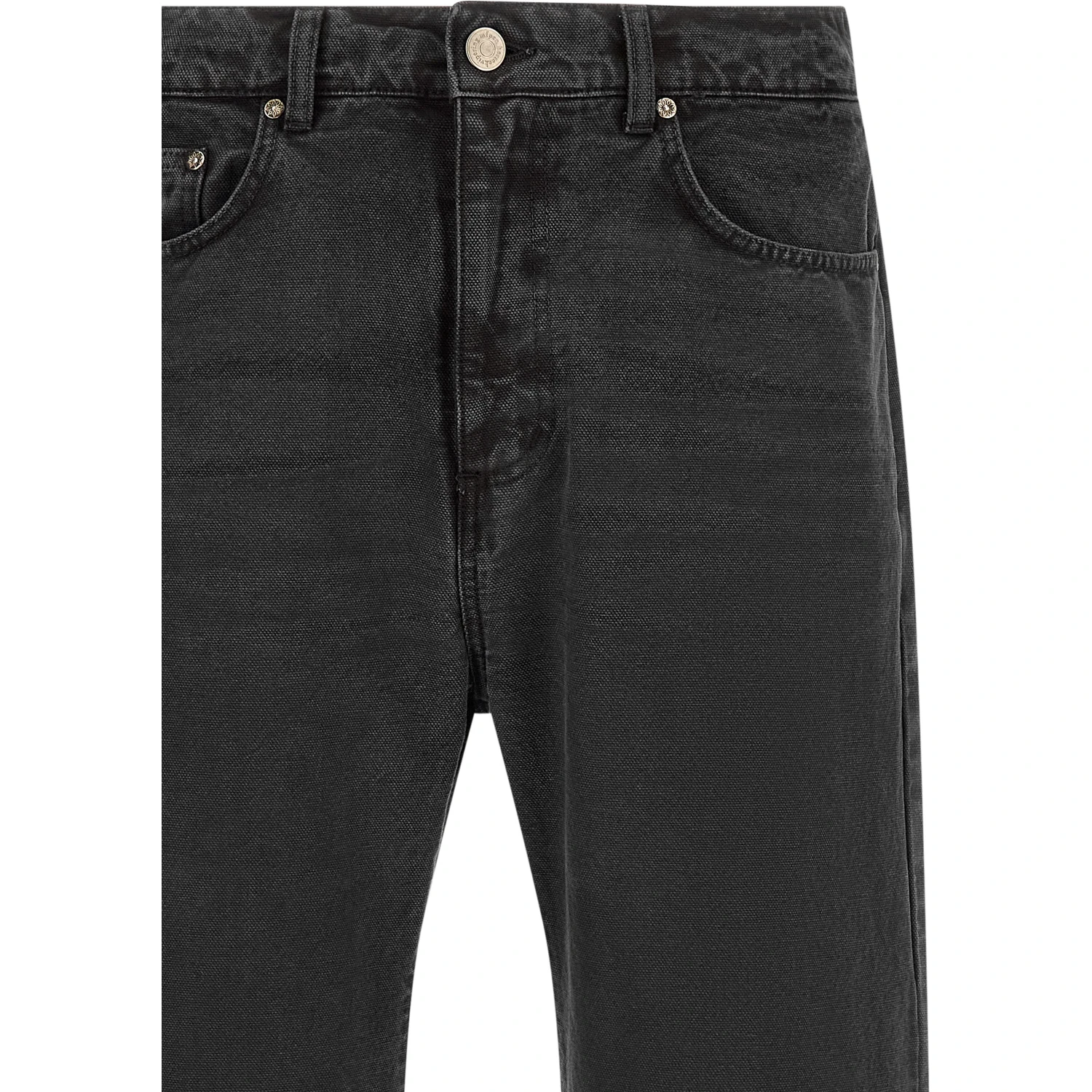 Gray Organic Cotton Straight-Leg Jeans
