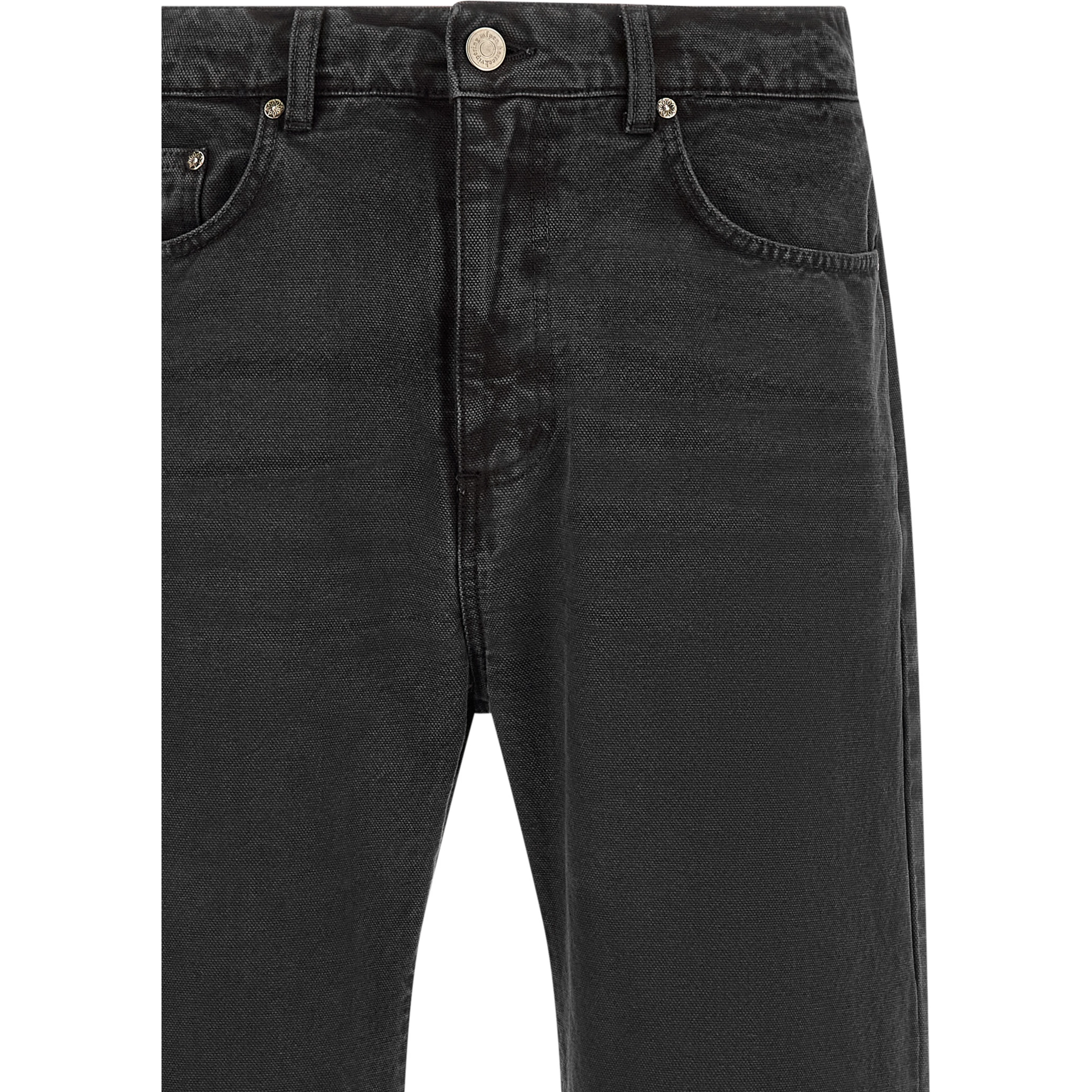 Gray Organic Cotton Straight-Leg Jeans