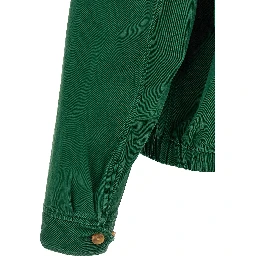 Bicolor Cotton Full-Length Jacket