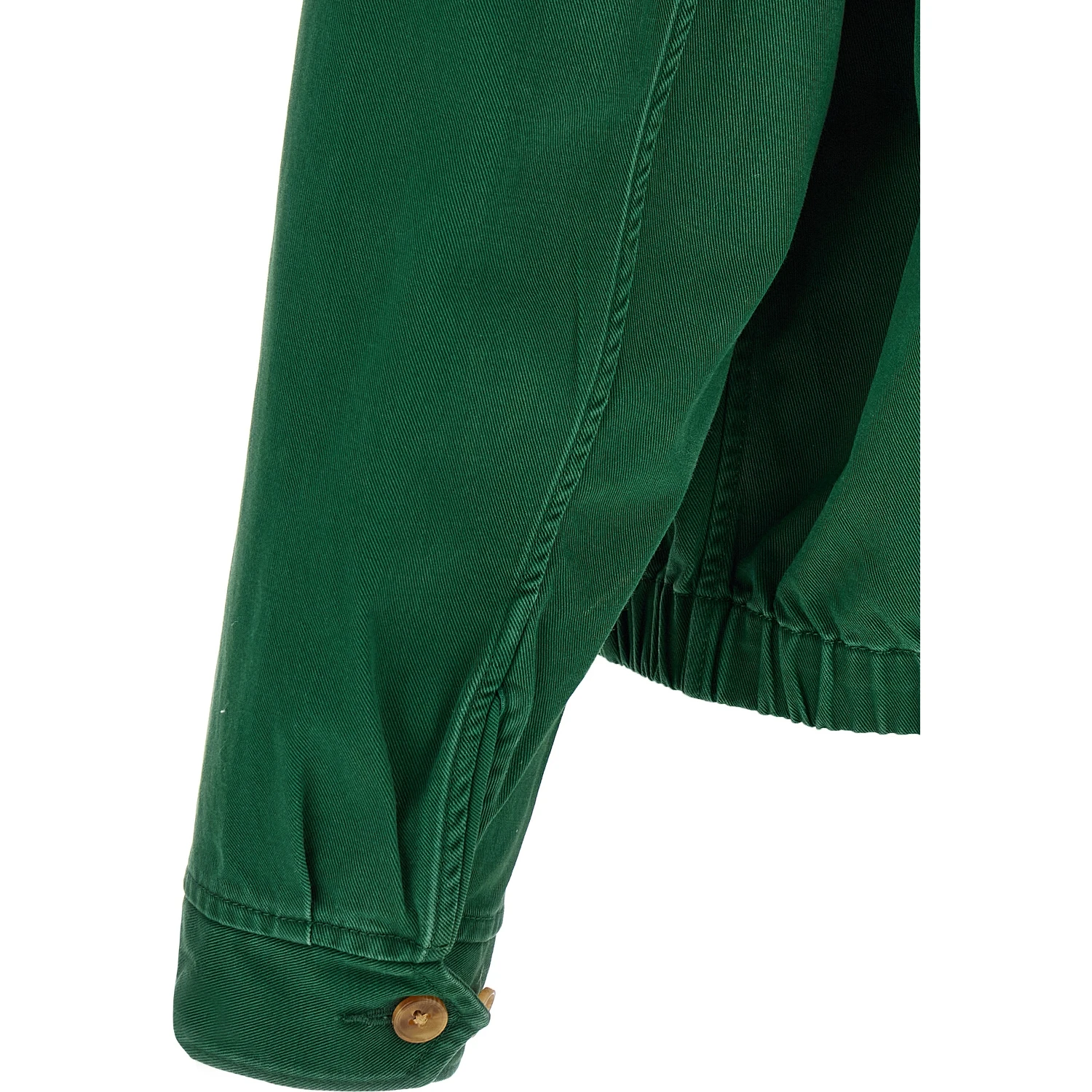 Bicolor Cotton Full-Length Jacket