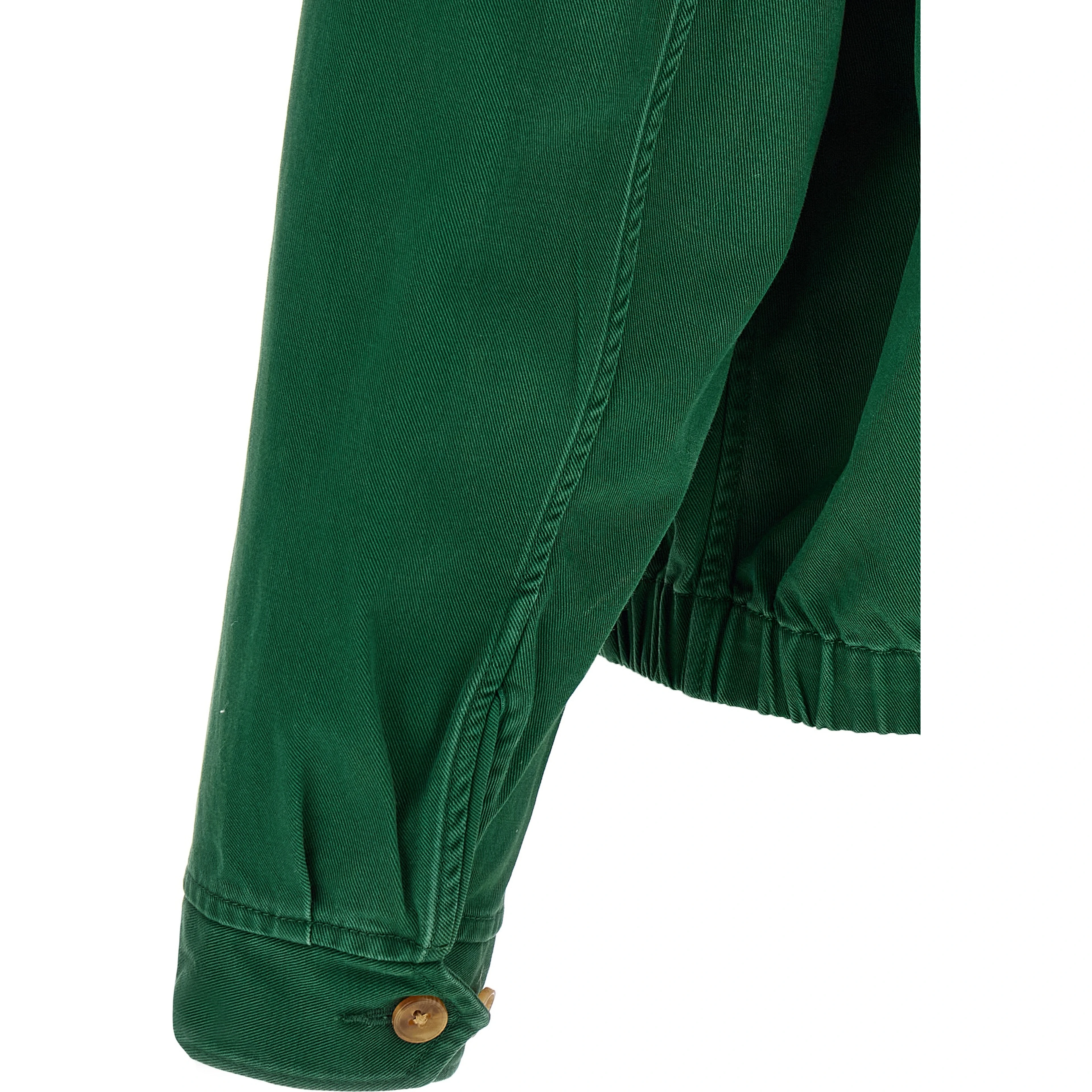 Bicolor Cotton Full-Length Jacket