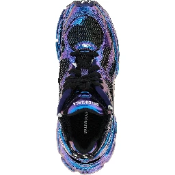 Blue Polyethylene Athletic Sneakers