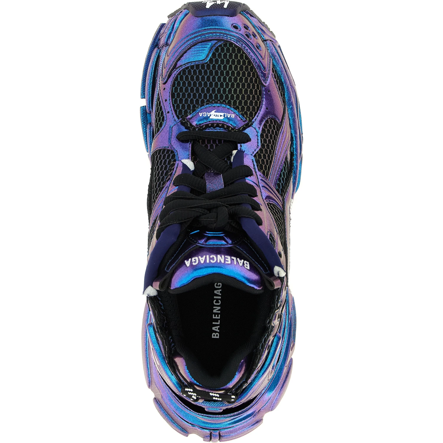 Blue Polyethylene Athletic Sneakers