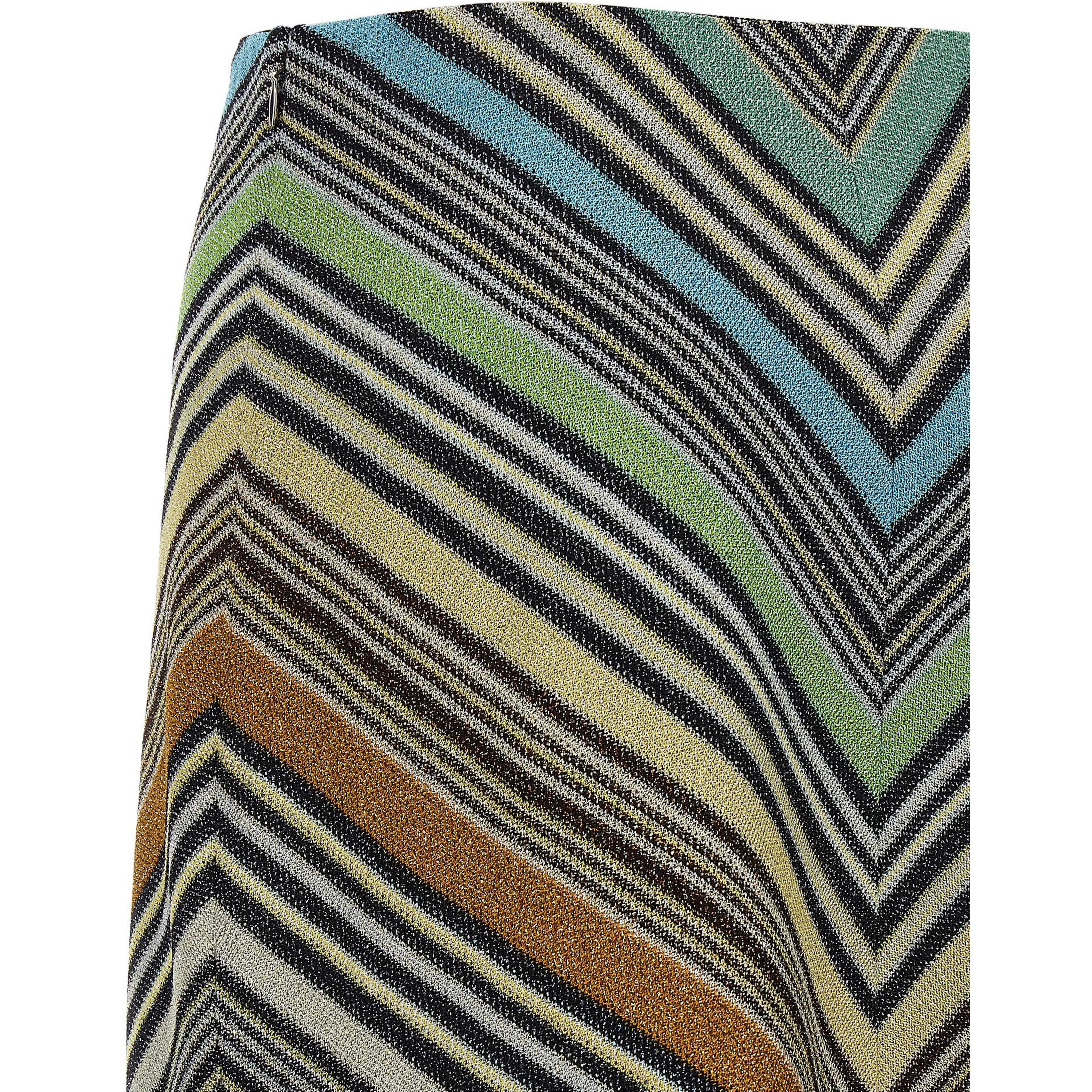 Multicolor Viscose Long Skirt