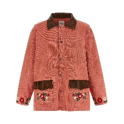 Multicolor Cotton Full-Length Jacket