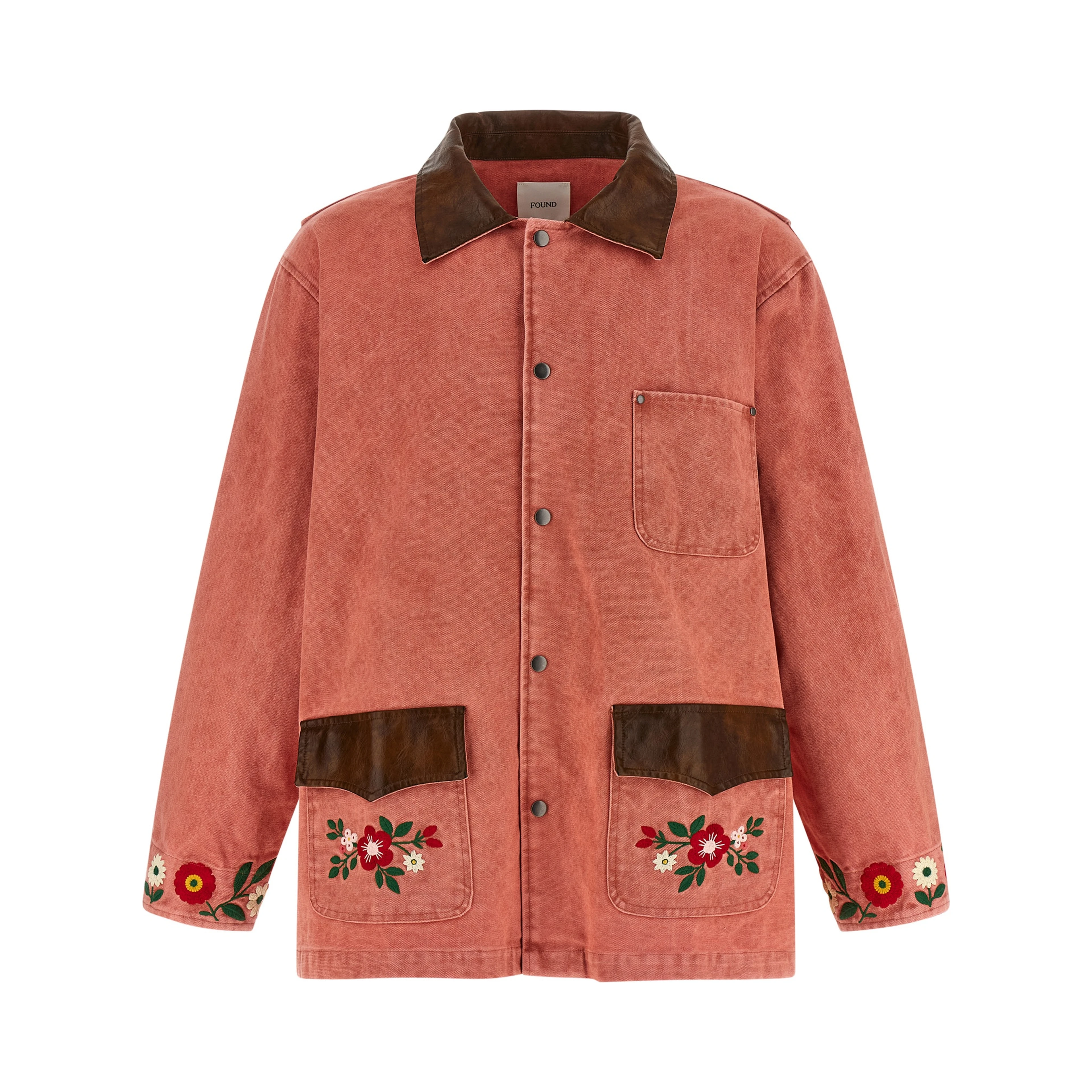 Multicolor Cotton Full-Length Jacket