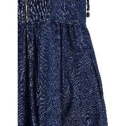 Blue Cotton Midi Dress
