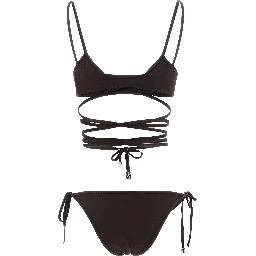 Brown Polyamide Bikini