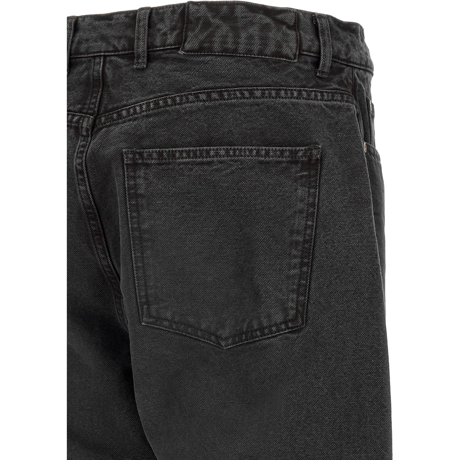 Gray Organic Cotton Straight-Leg Jeans