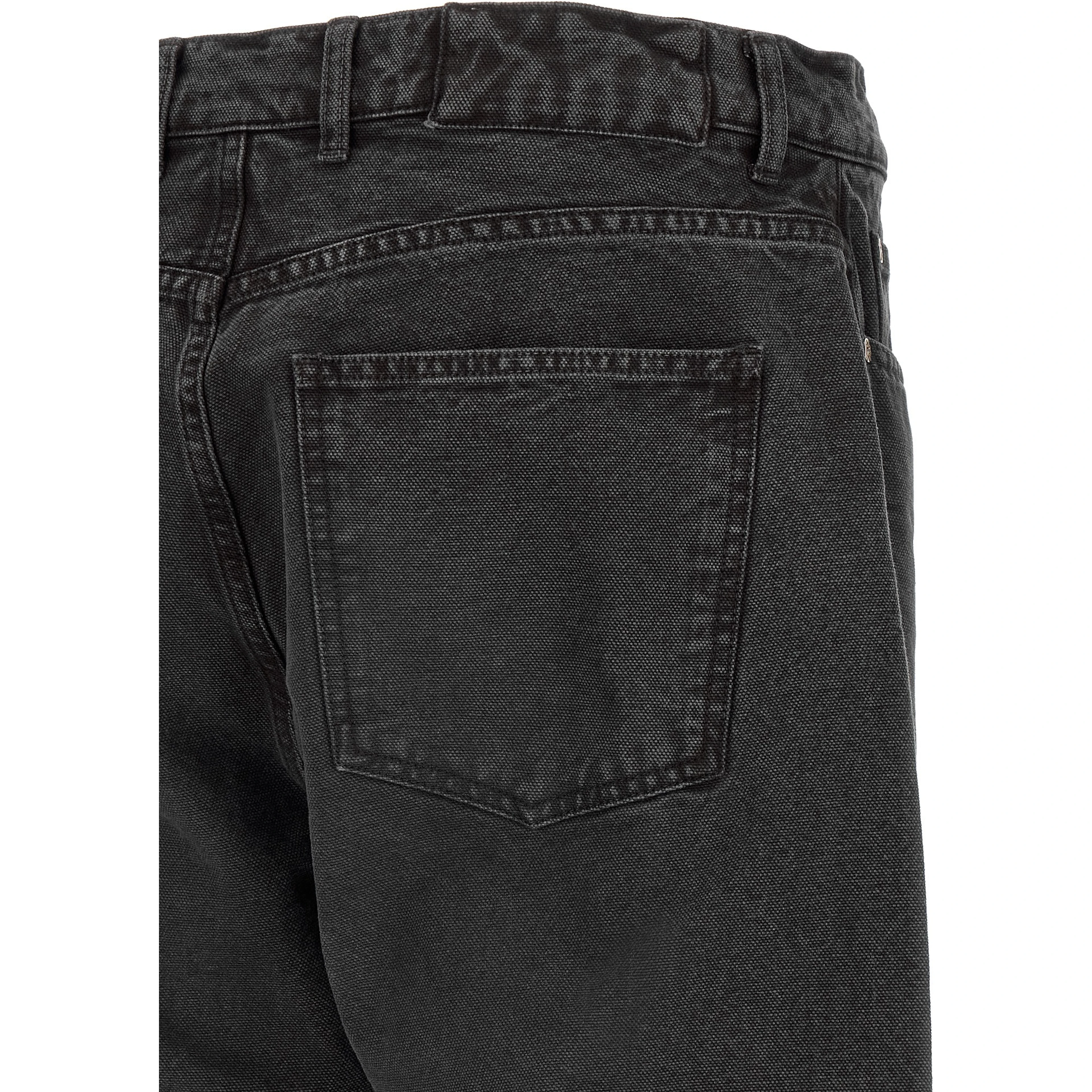 Gray Organic Cotton Straight-Leg Jeans